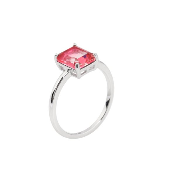 Jewelry - Pink Gemstone Sterling Silver Ring